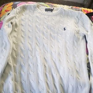 White polo sweater